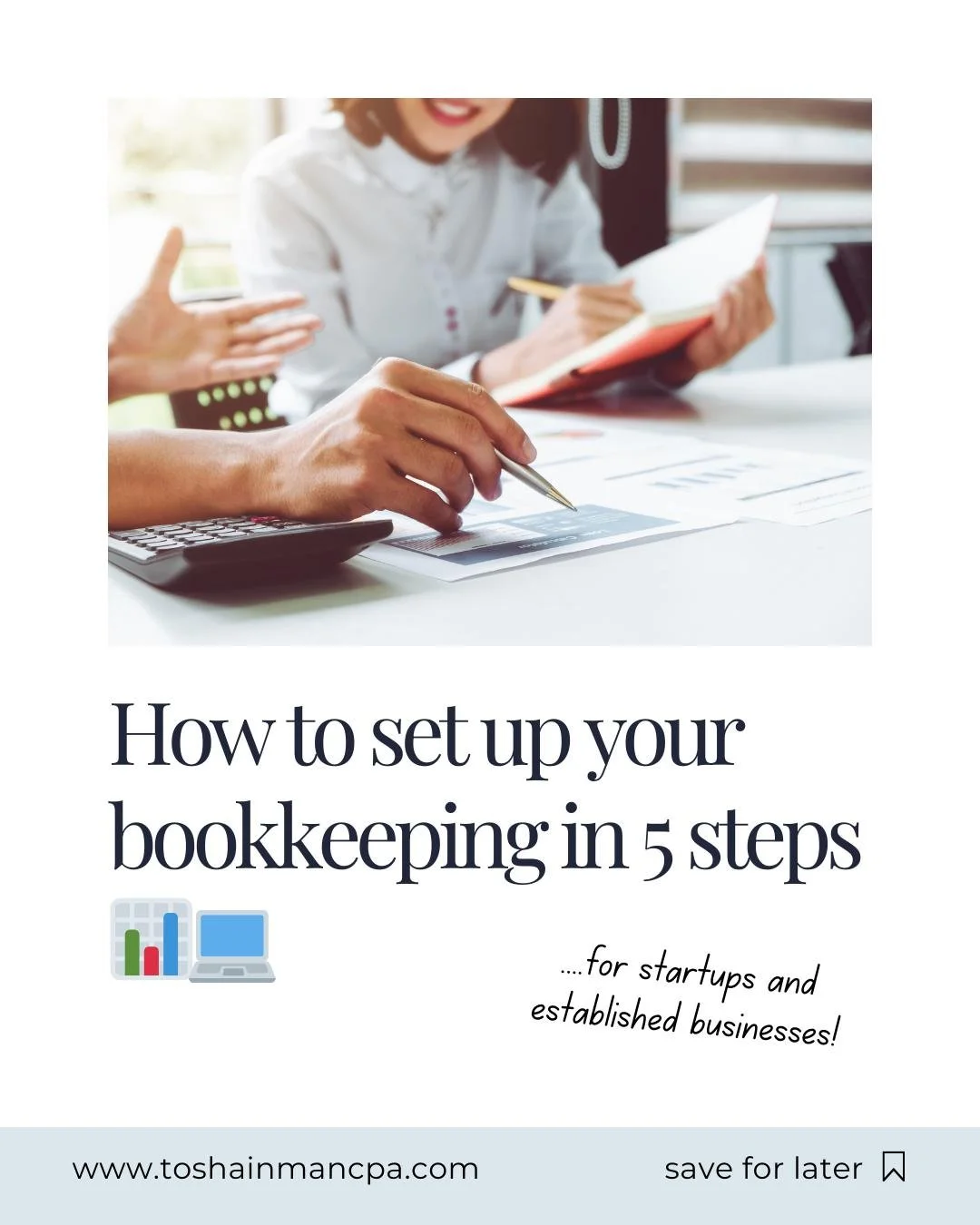The foundation of a strong business is knowing your numbers and it all starts here!

Whether you&rsquo;re just starting out or have been in business for years, these 5 steps will help you stay organized and in control:

1. Open a dedicated business b