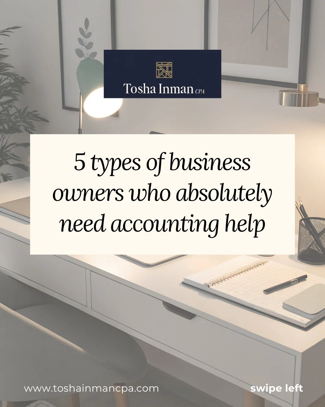 If you see yourself on this list, it might be time to get support!

If you&rsquo;re tired of guessing, stressed about tax season, or ready for cleaner numbers, let&rsquo;s get you set up.

https://www.toshainmancpa.com/contact-us

#BookkeepingforBusi