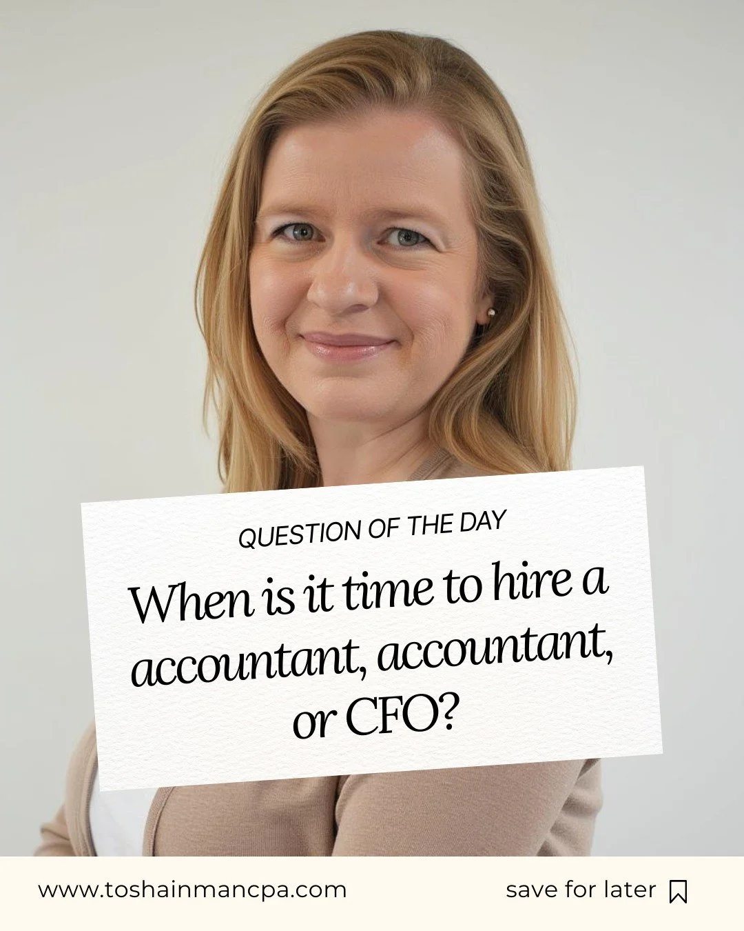 Every business reaches a point where doing it all yourself no longer works. 

Here&rsquo;s how to know who you need and when:

Bookkeeper - When your books are behind, you&rsquo;re guessing your profit, or tax time feels stressful because nothing is 