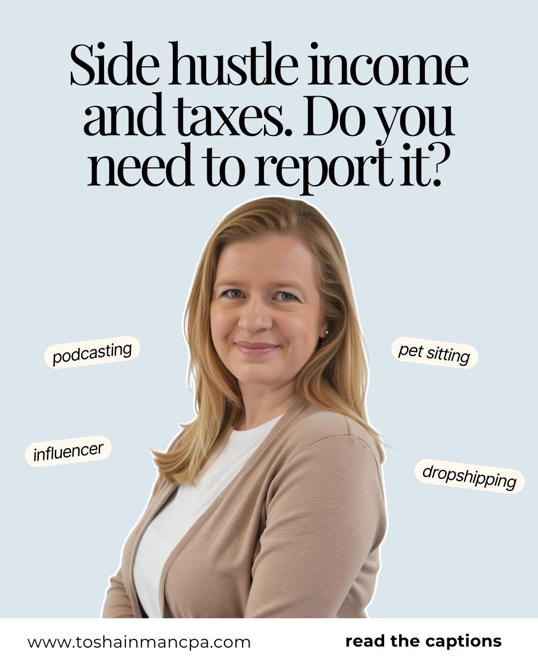 If it earns income, it usually needs to be reported.

If your side hustle brings in income, even smaller amounts, you are usually required to report it at tax time. 

Freelance work, part time services, extra projects, and one time gigs all count as 