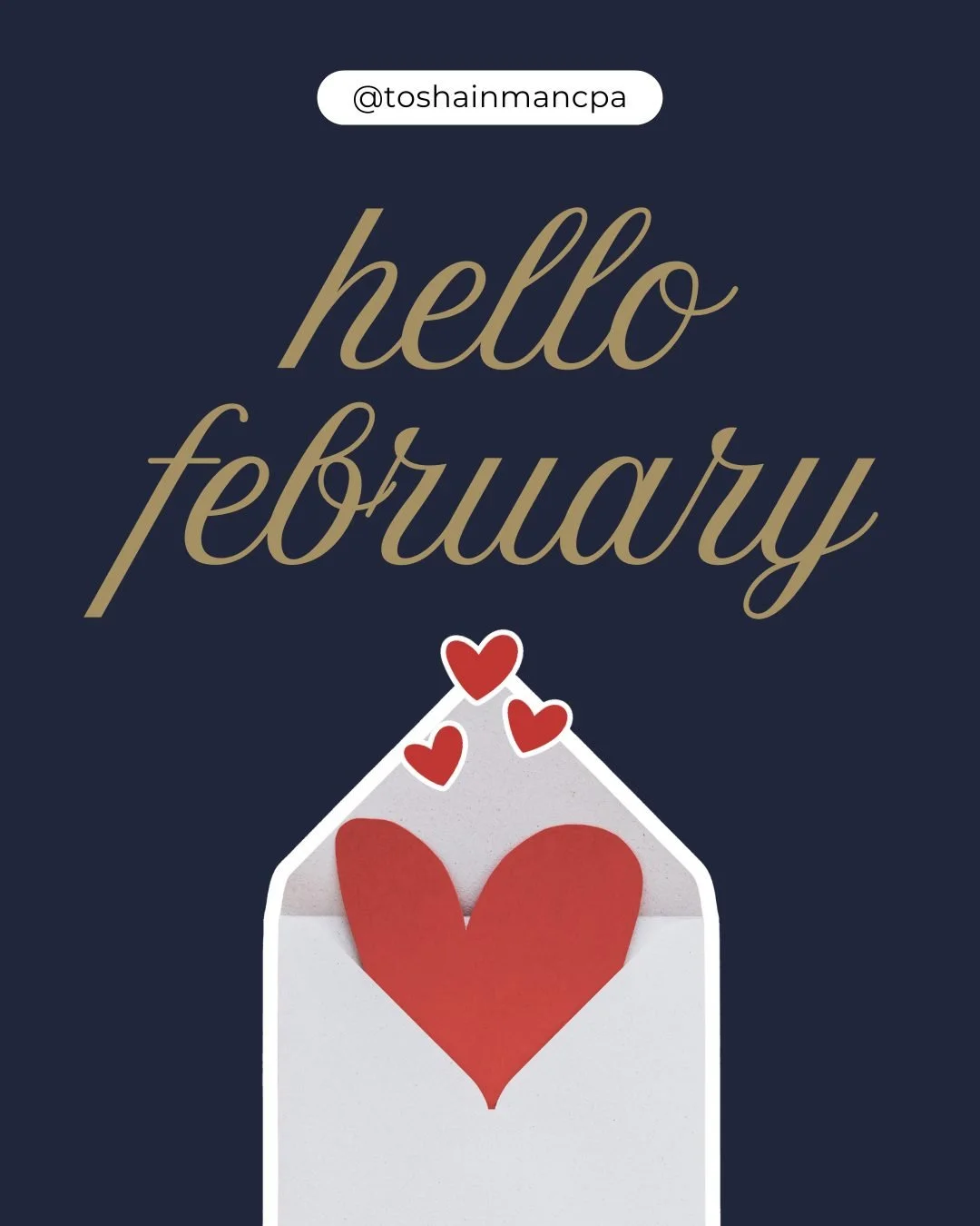 Hello February! 

As tax season ramps up, here are a few practical ways to stay on track this month:

- Prepare receipts and documents for tax filing

- Get help now if your books aren&rsquo;t ready for tax season

- Show your clients some love this 