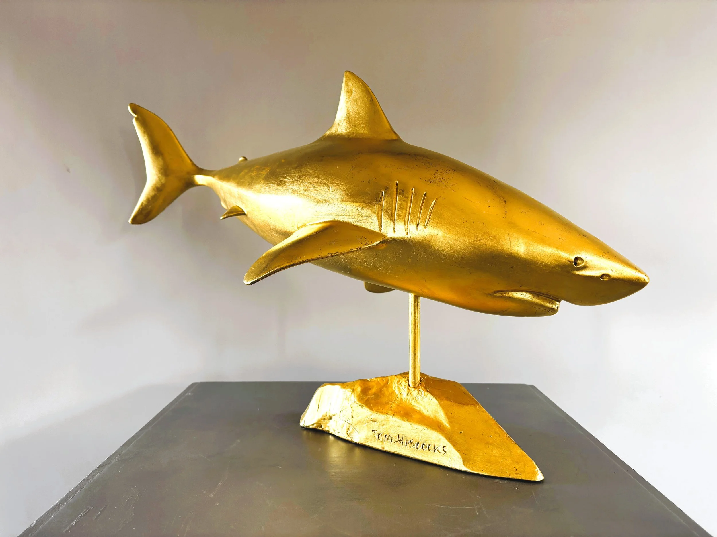 'Great White IV.3' 70cm x 30cm x 20cm Jesmonite with gold leaf. Edition of 8. £4500 Photo The Artist 6.jpg