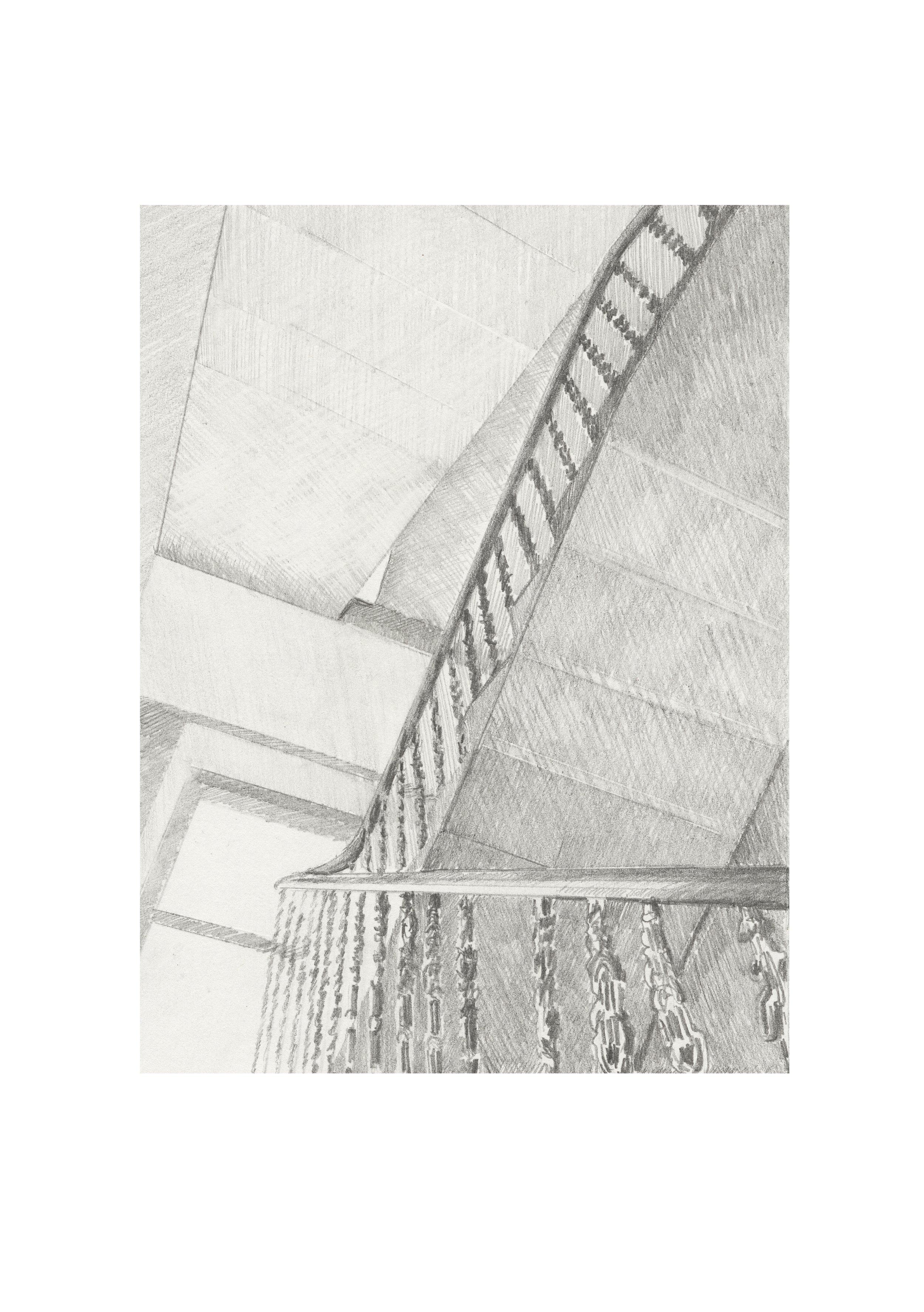 24. Staircase in Bath (up). A5 print. pencil on paper.jpg
