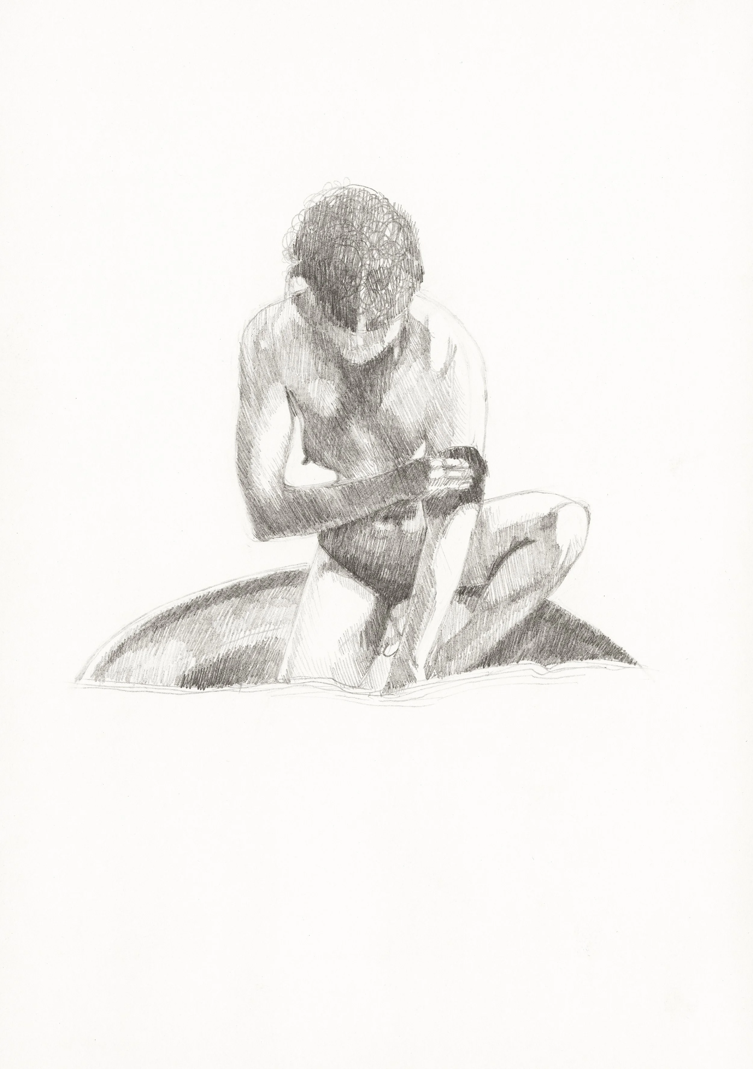 26. Bathing. A5 Print. pencil on paper.jpg