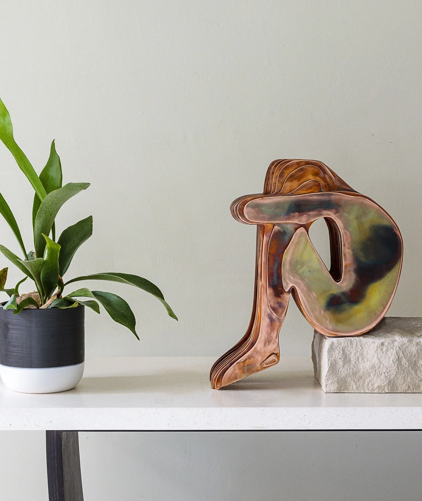'Contemplation 2021' 35cm x 40cm x 16cm. Copper on Portland Stone. Edition of 8. £3550. Photo Deborah Husk 5 - Copy.jpg