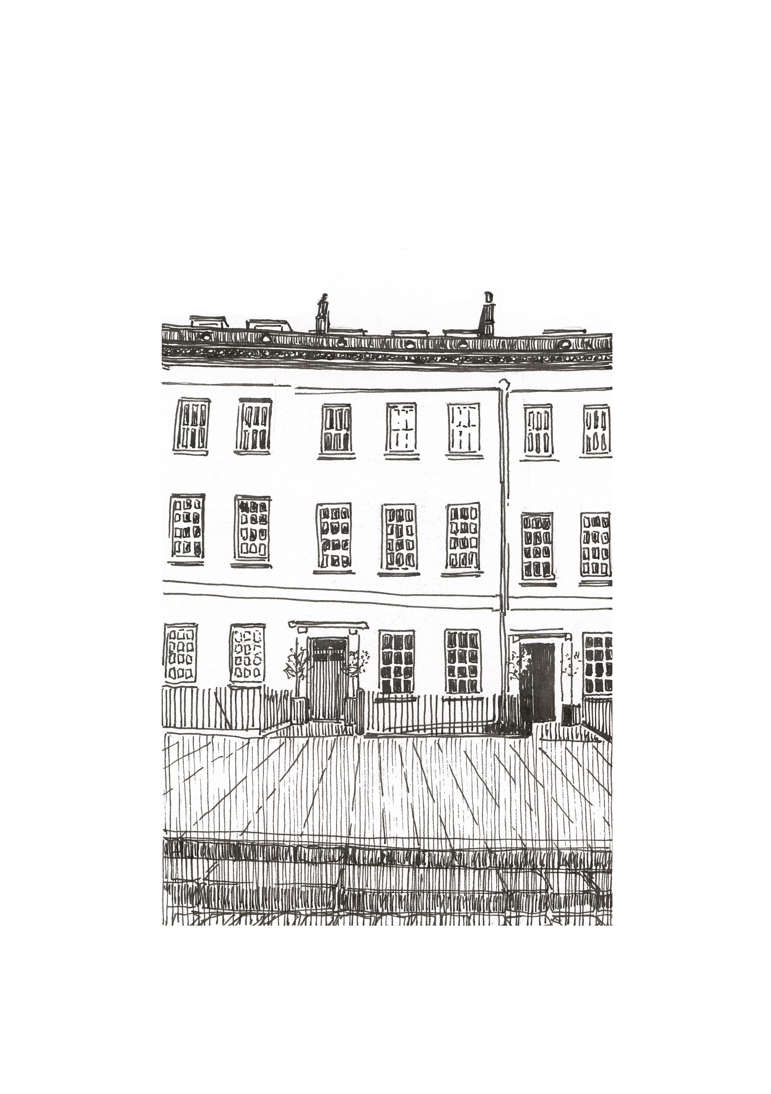 20. Somerset Place, Bath. A5 print. pen on paper.jpg