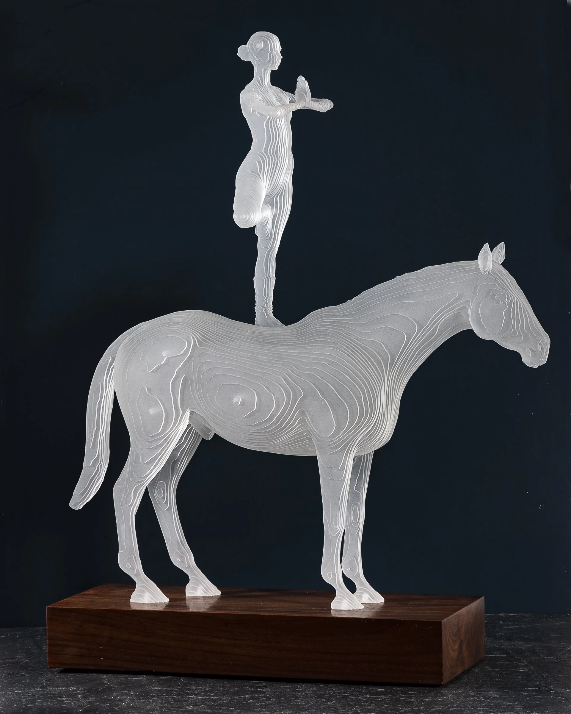 'Yoga Tree Horse' 60cm x 48cm x 14cm. Acrylic on American Walnut. Edition of 8. £3950 Photo Deborah Husk 1.jpg