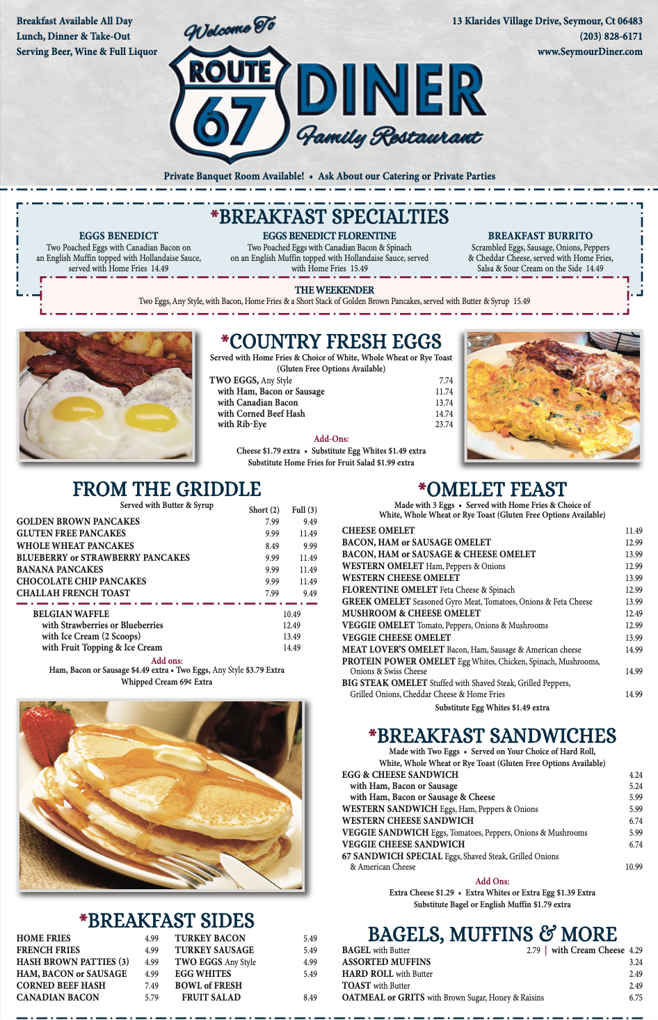 Menu — 67 Family Diner