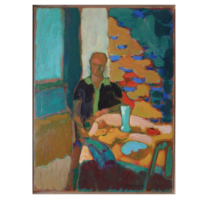 Figure by a Table
oil on canvas, 24 x 18 inches, 2024