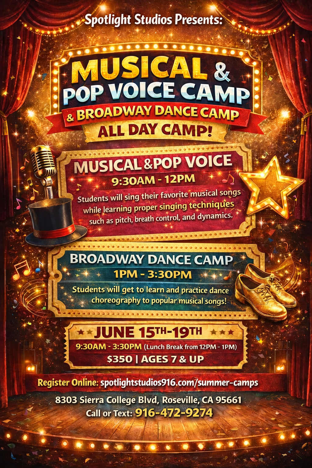 Musical and Pop Voice with Broadway Dance Day Camp