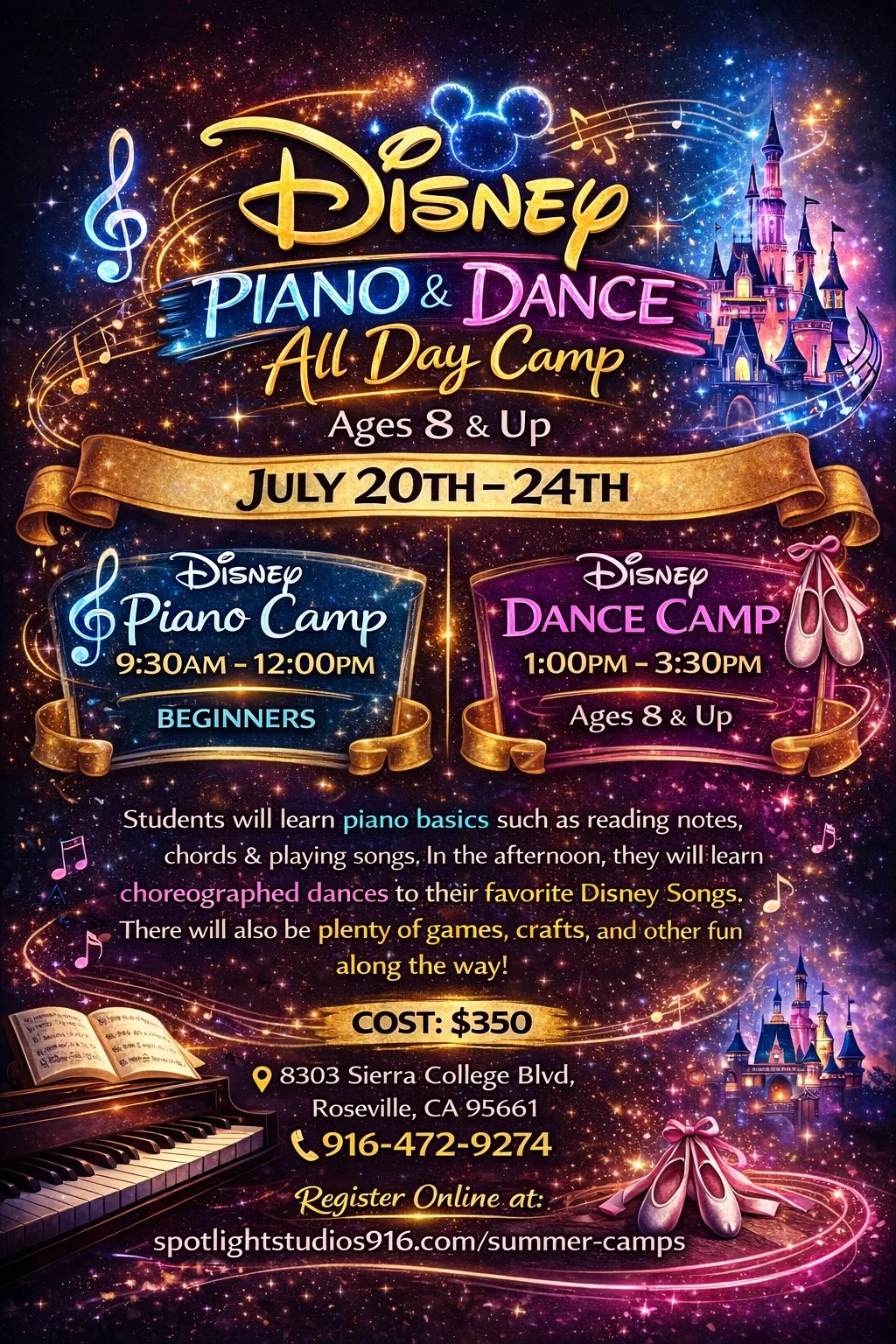 Disney Piano and Dance Day Camp