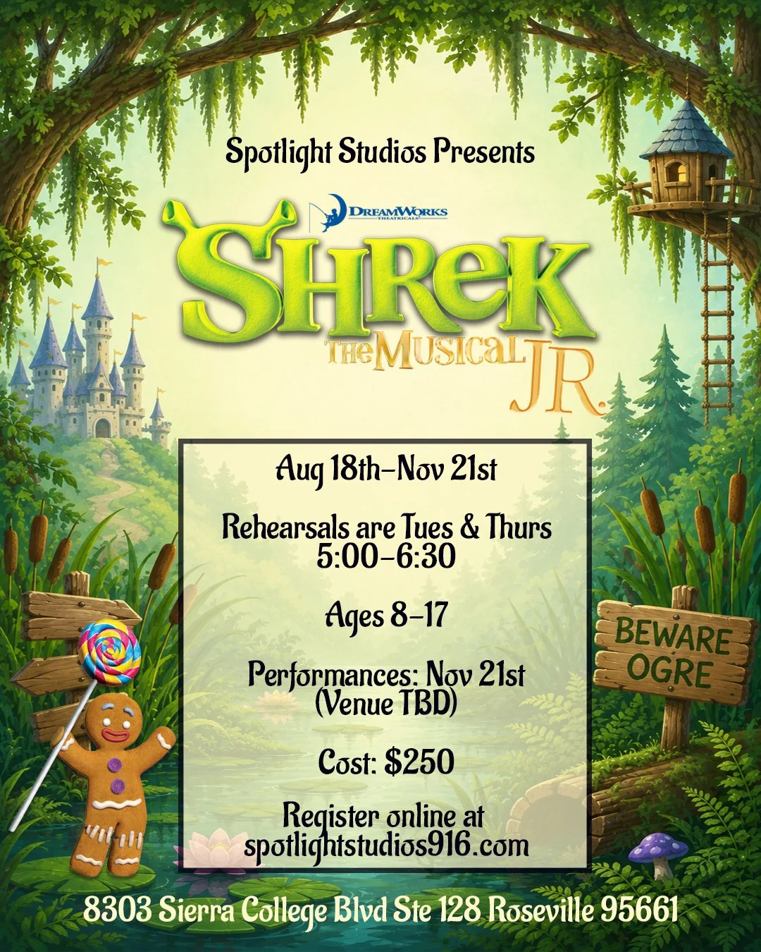 Shrek Jr Registration