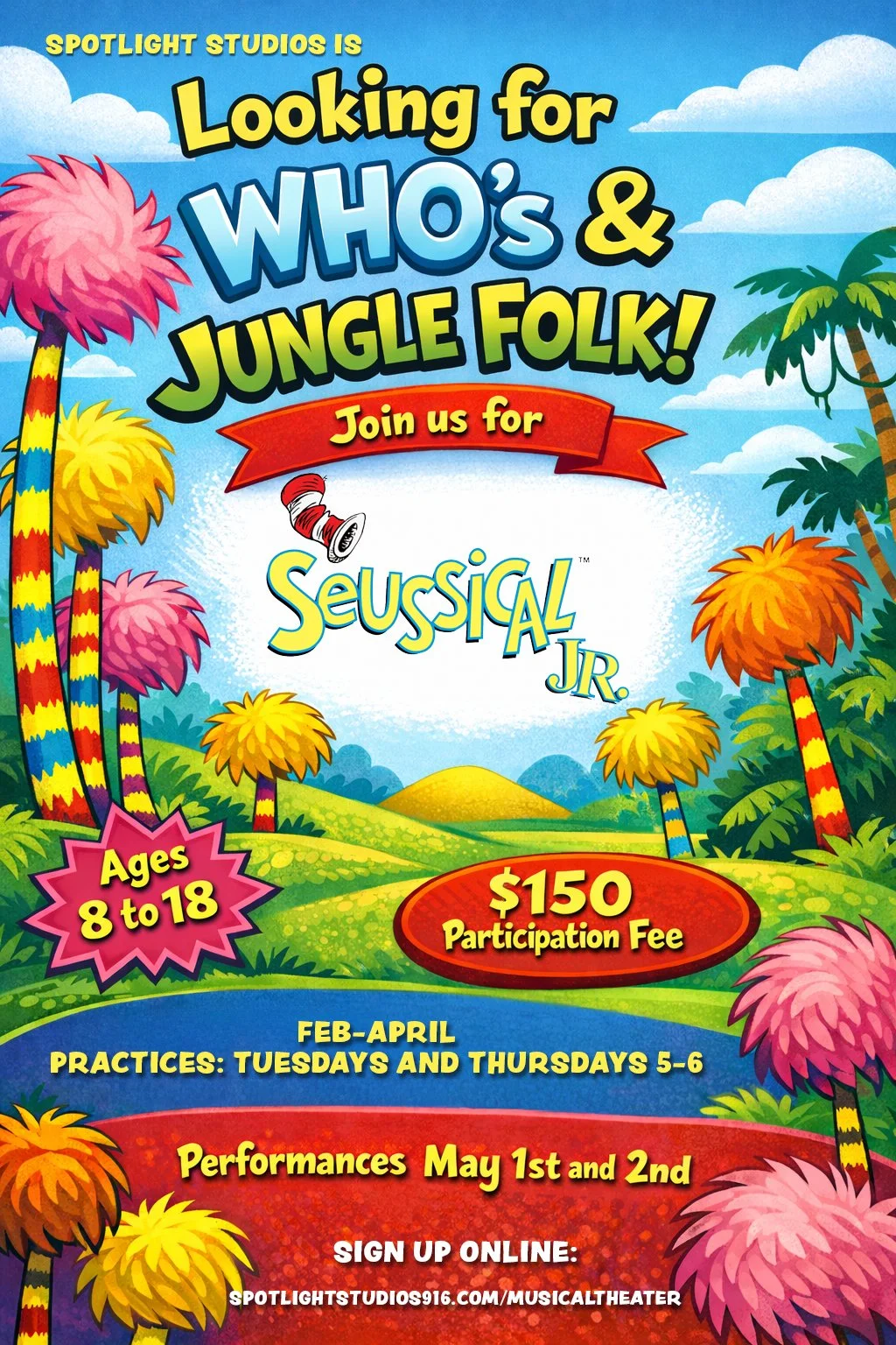 Seussical Jr Registration - Who's and Jungle Characters