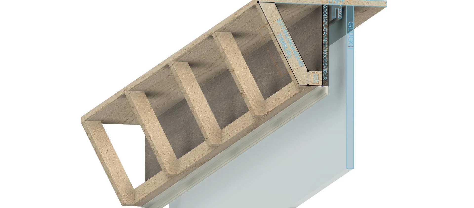 Dæmi um grind fyrir loftadukúr með lækkaðri lofti, gluggatjöldum, við hliðina á glugga.