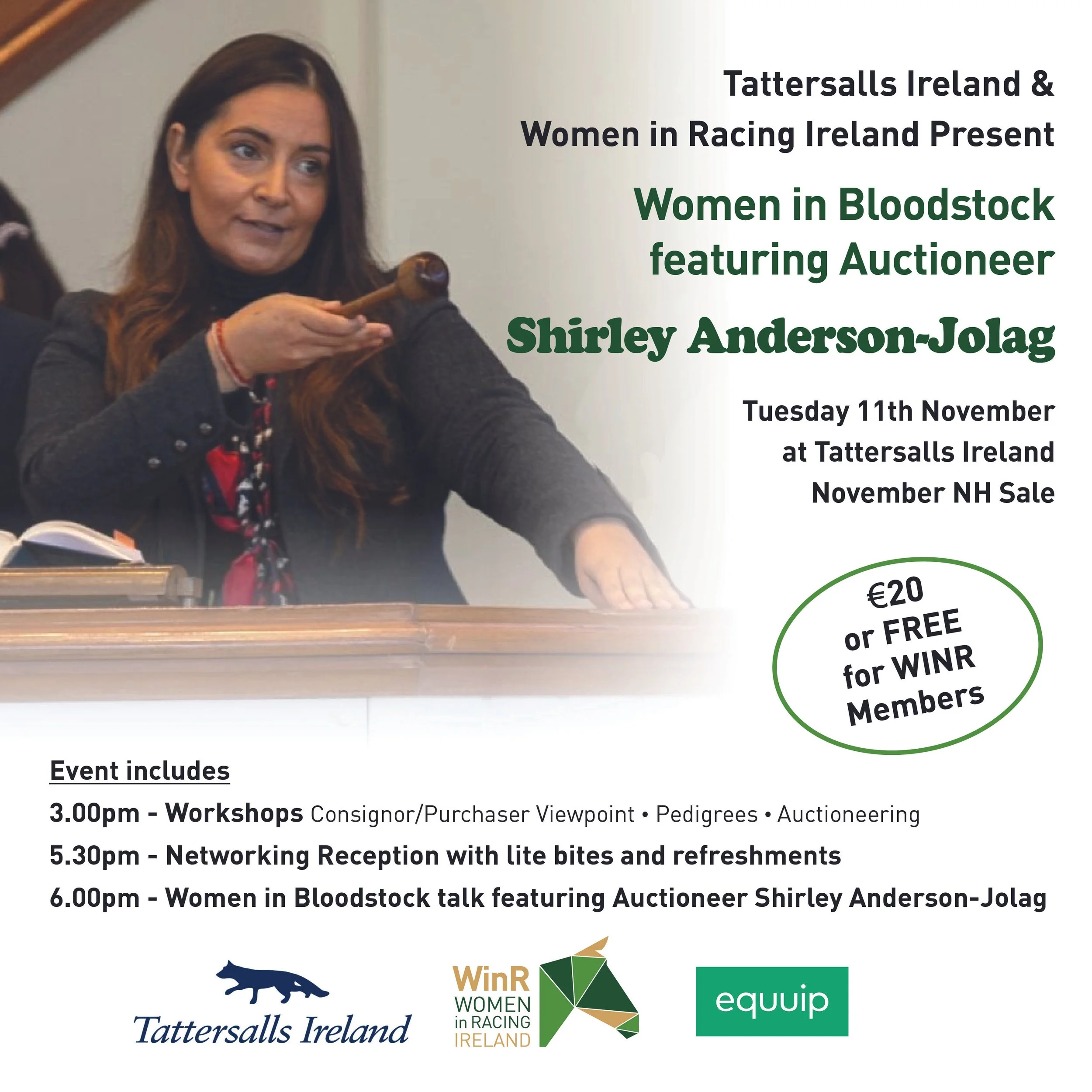 Women in Bloodstock featuring Auctioneer Shirley Anderson-Jolag