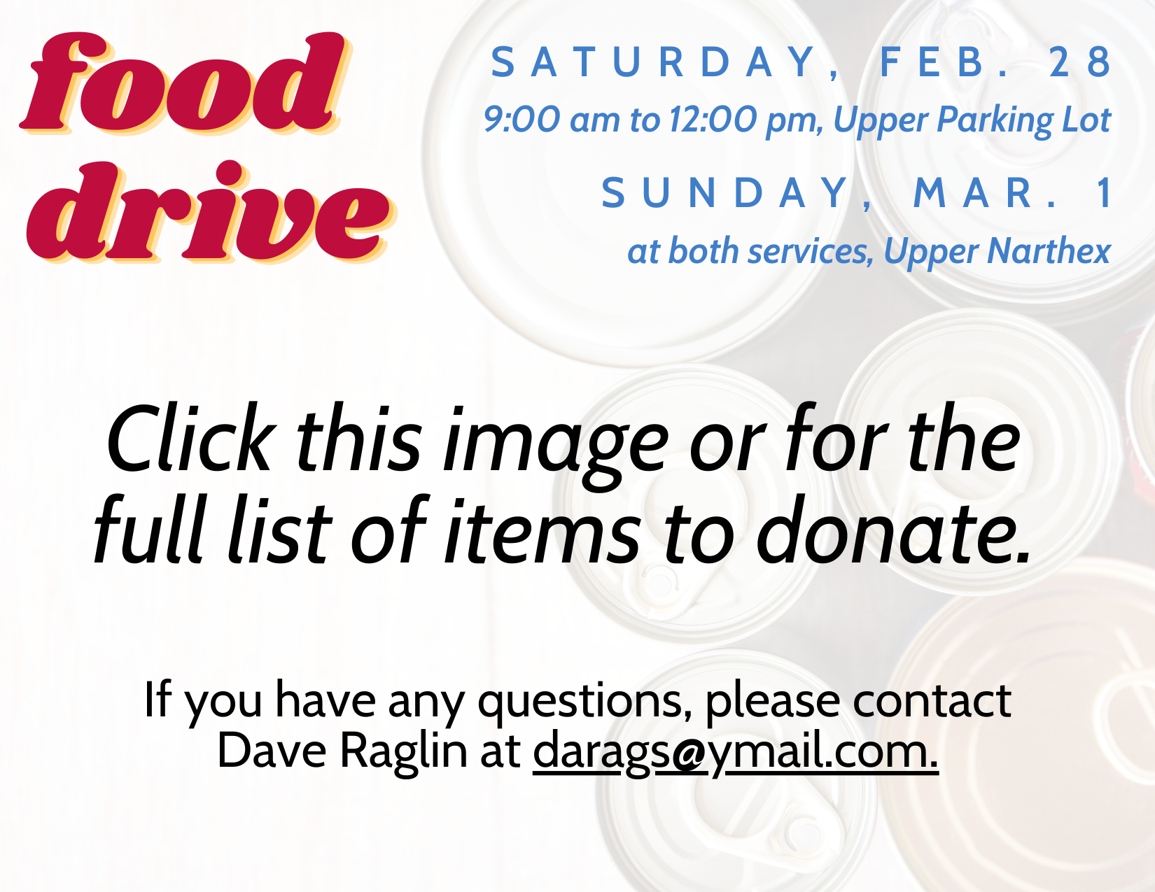 Lenten Food Drive 