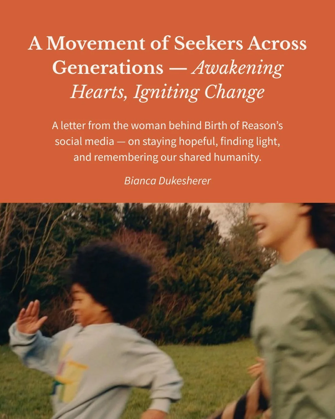 Hi to everyone behind the screen 💛

My name is Bianca, and I'm the Marketing Director for Birth of Reason.
I wrote this Substack piece with you in mind &mdash; with everyone who might be struggling with overwhelm, with the news of the world, with po