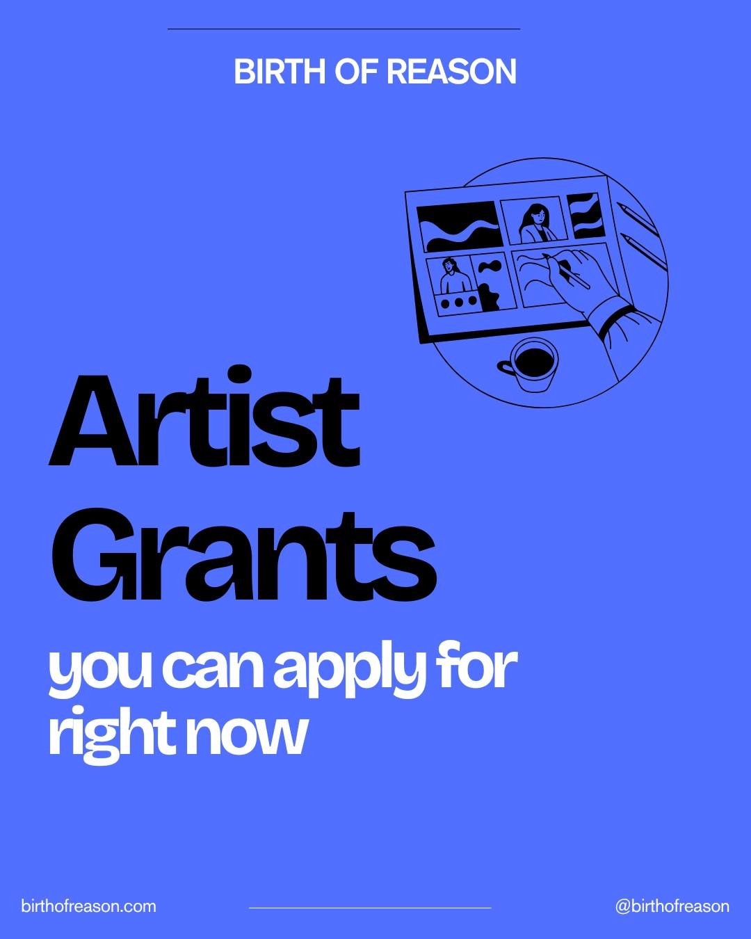 Artists &mdash; here are 5 real grants worth knowing about, supporting different ages, stages, and creative paths:

&bull; Creative Capital
&bull; Chicago Artists Coalition ($1,200 Visual Artist Grant)
&bull; Anonymous Was A Woman (women artists 40+)