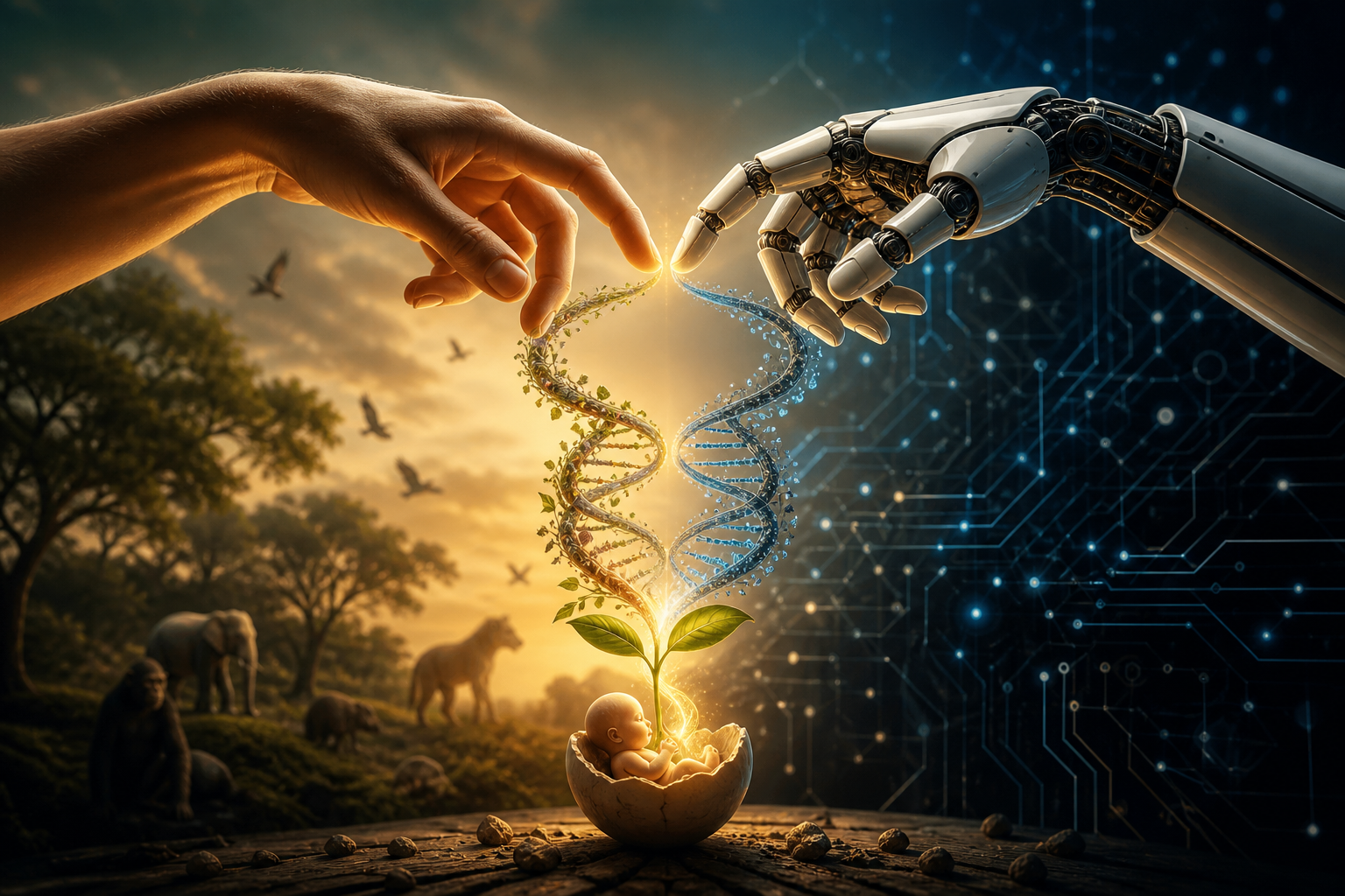 🧬 Genes, Memes, and Machine Babies: The Strange Evolution of Human-AI Hybridization