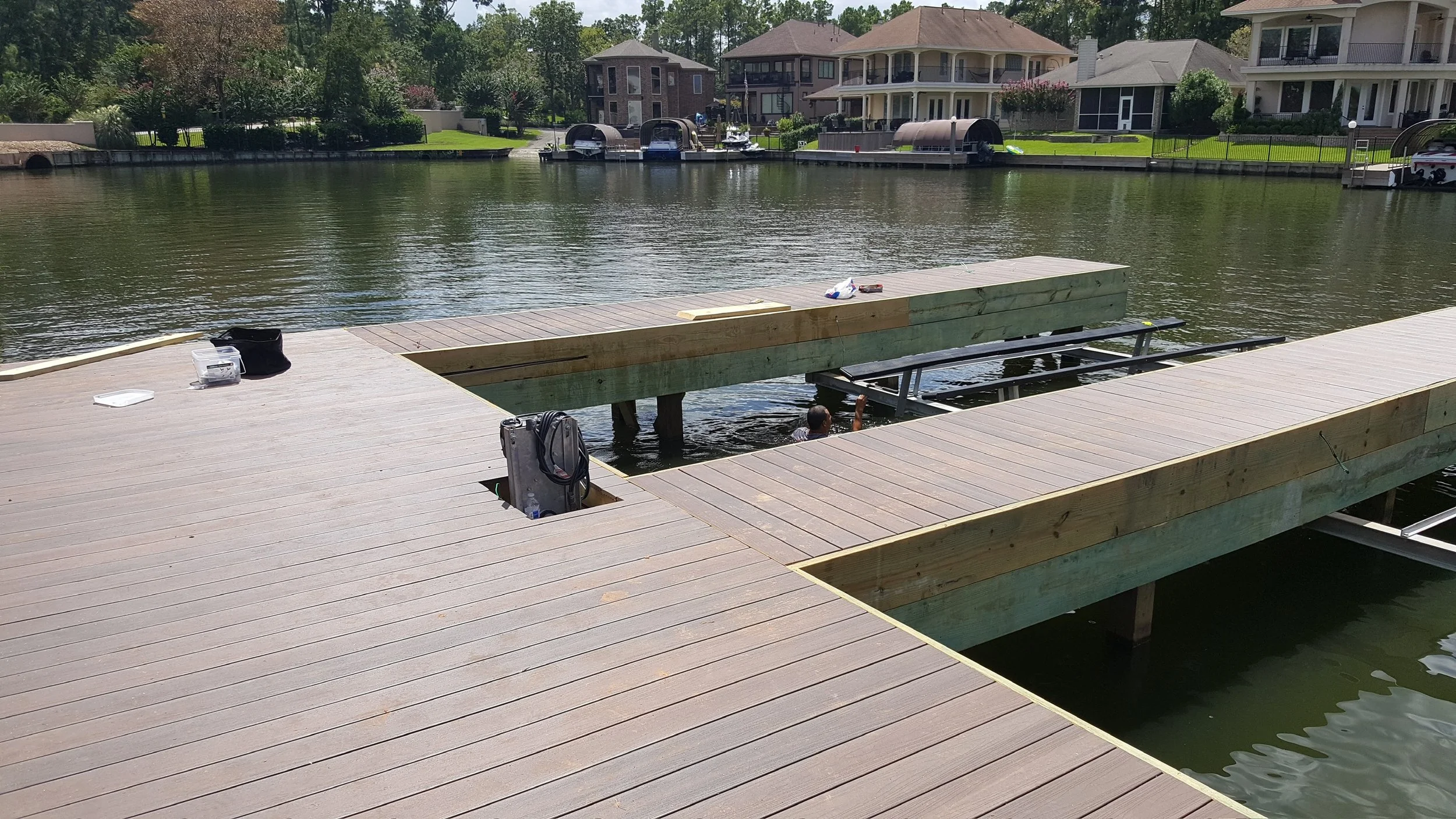 Build of a new deck & boat dock.