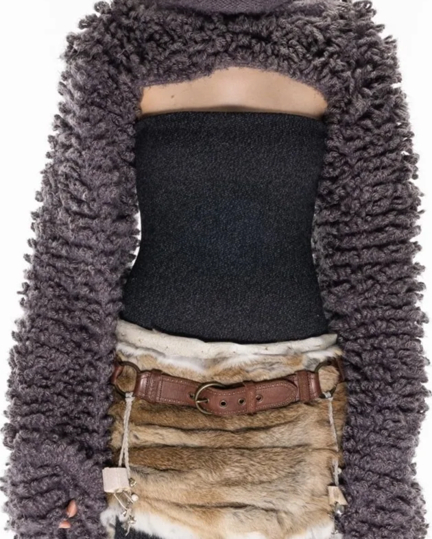 Hand knit bolero collaboration with Joyce Friel