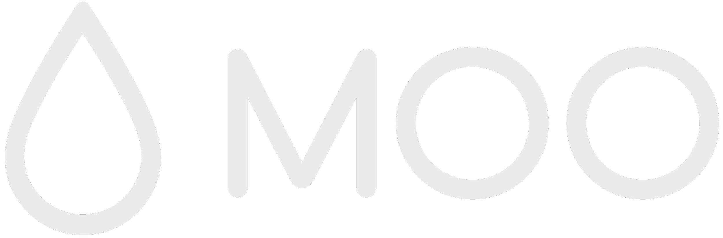Black background with the word 'AMO' in large, white, stylized text, where the 'A' resembles a water droplet.