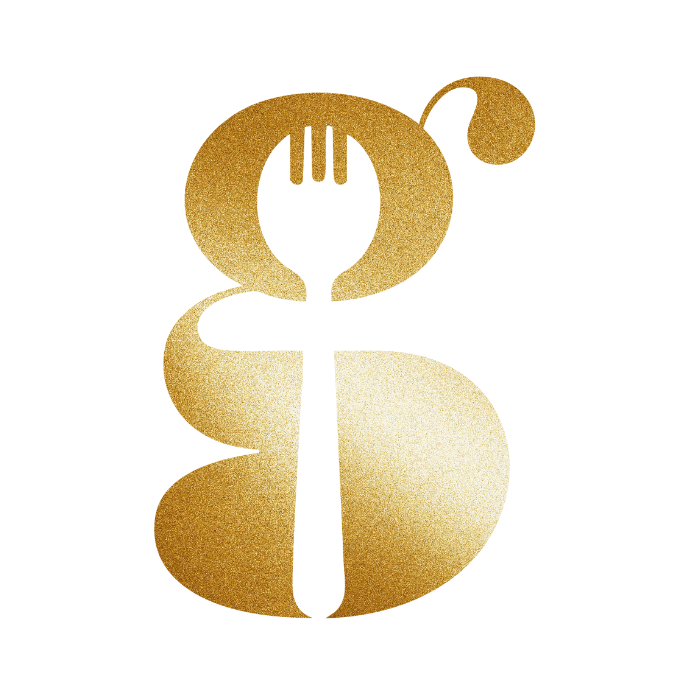 Golden glittery number 8 with a small circle on top, set against a black background.