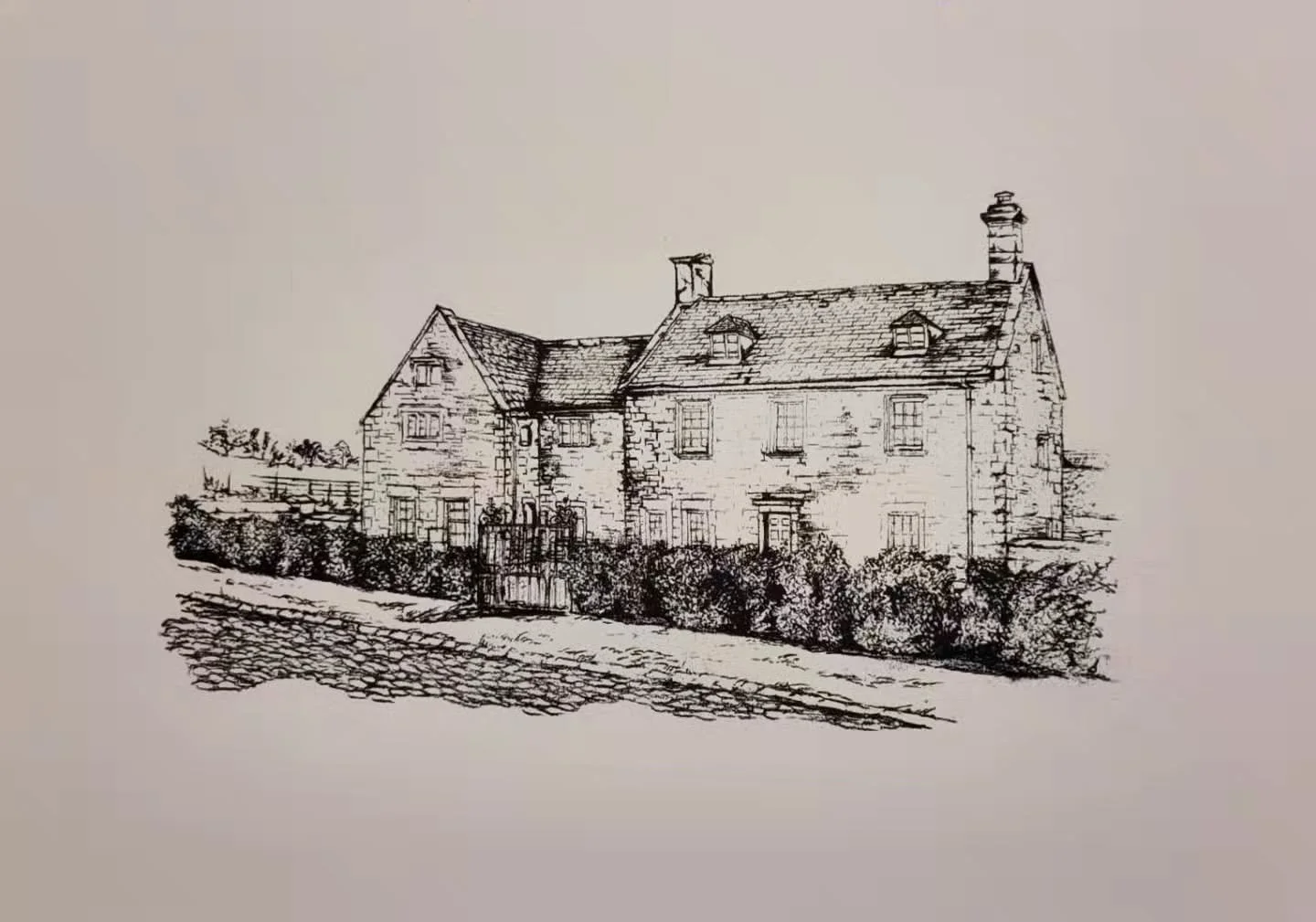 A small commission purchased as a retirement gift. I'm often asked to create images of people's homes, and they are always such a lovely and personal thing to create. 
#architecture #pencilart #inkdrawing #landscape #history #oldbrick #art #commissi