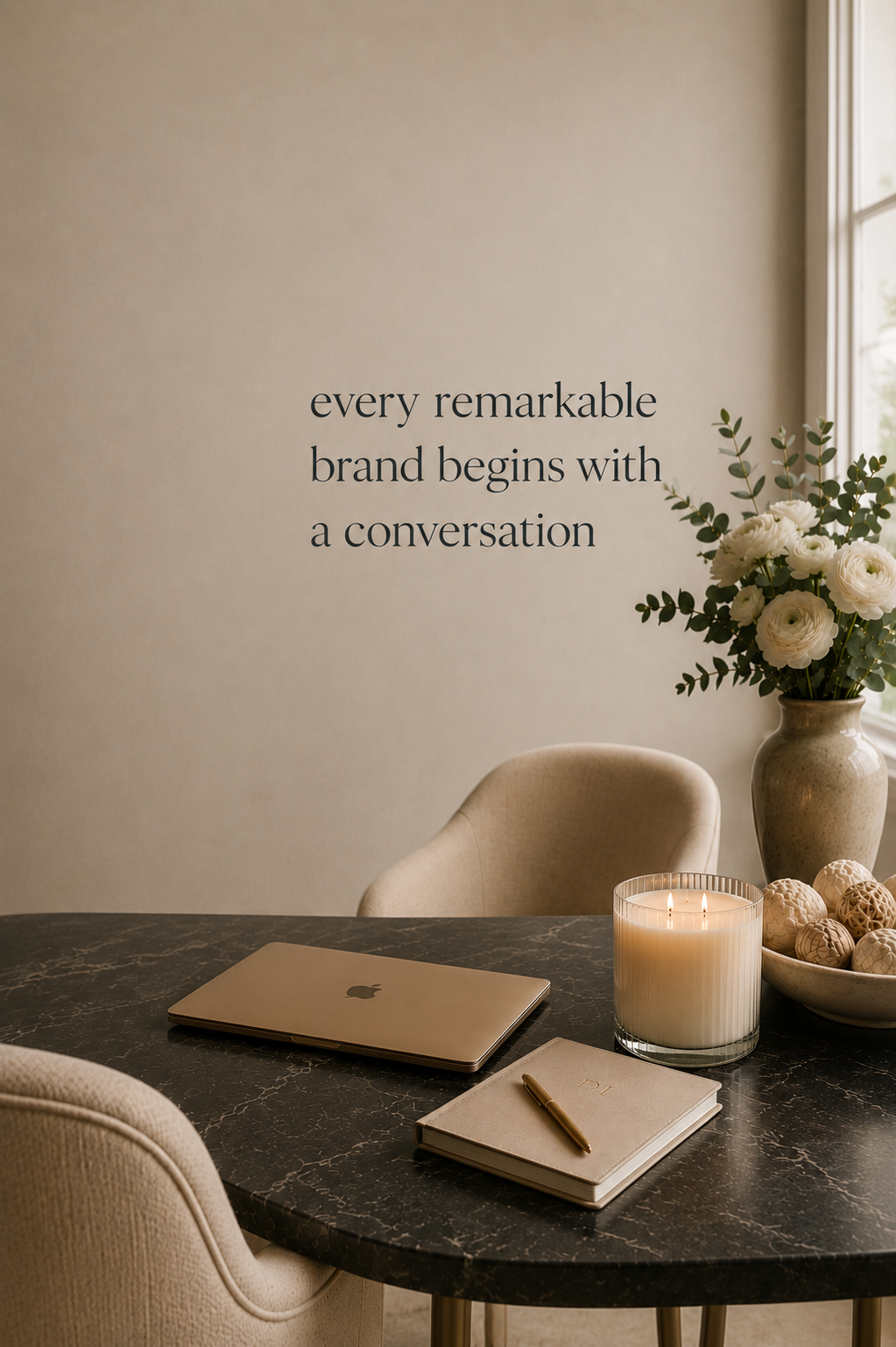 Every remarkable brand begins with a conversation