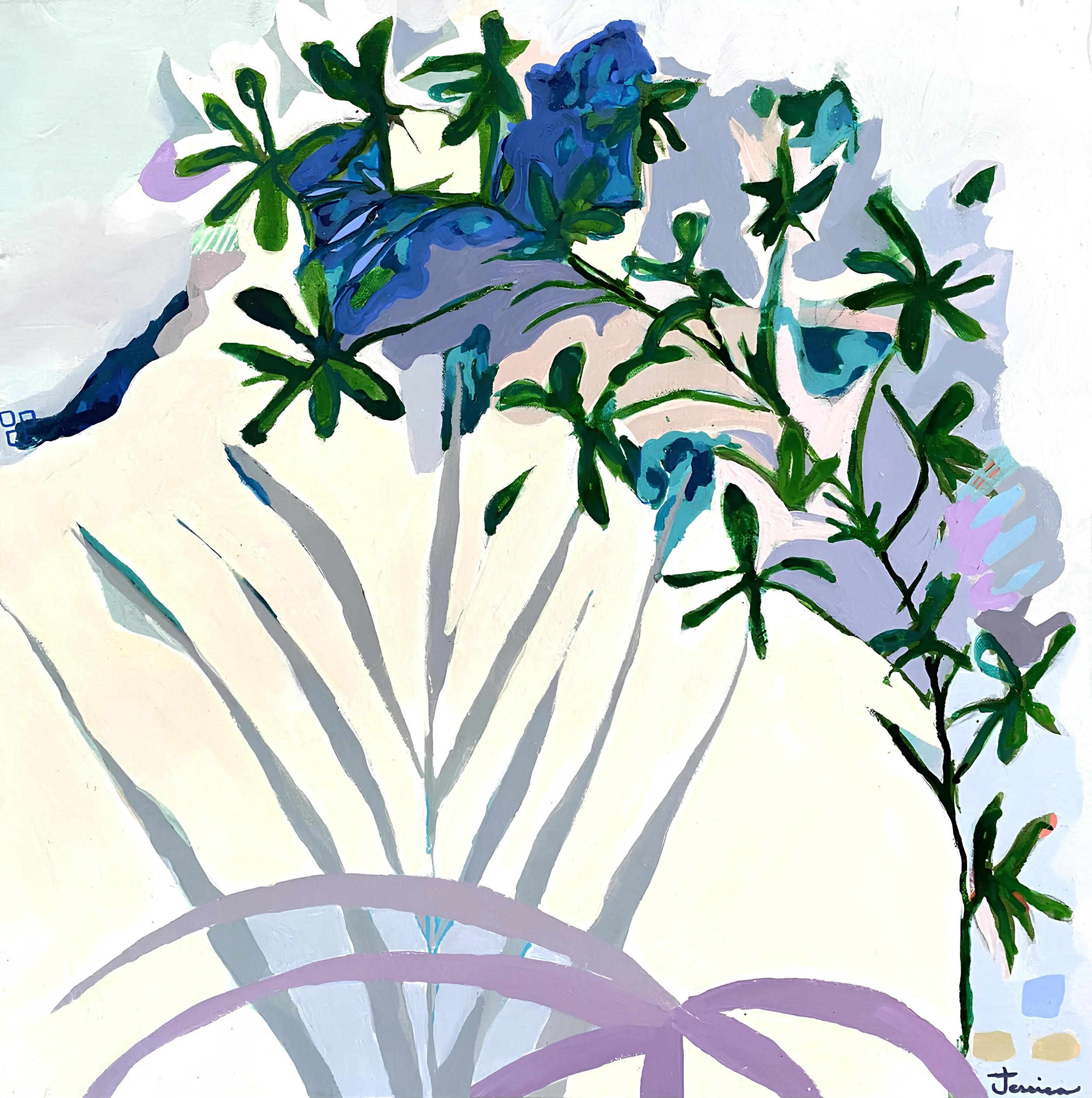 Jessica Ruth Freedman - Milky Way - 24x24x1.5 inches - Acrylic and mixed media on canvas - 720 USD.jpg