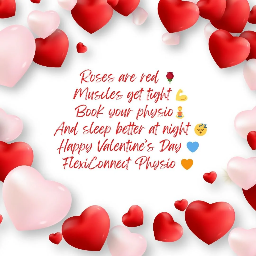 Happy Valentine&rsquo;s Day from FlexiConnect Physio! 🧡
 Love your body this February &mdash; and treat it too!

💙 Don&rsquo;t forget the &pound;10 off your initial appointment when you book this month. Use code: FEBPHYSIO at checkout. Limited avai