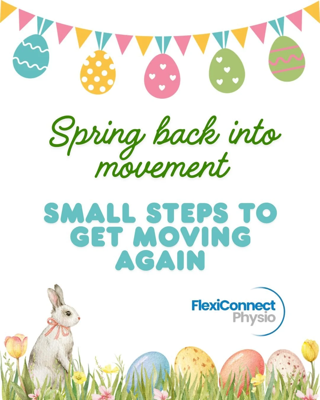 Spring back this Easter 🐣

5 simple steps to get you moving again after injury, time off or life getting in the way 🏃 

Start today, move better tomorrow 💪🏻

Don&rsquo;t forget to reach out for expert support tailored specifically to you 🫵🏻

#r