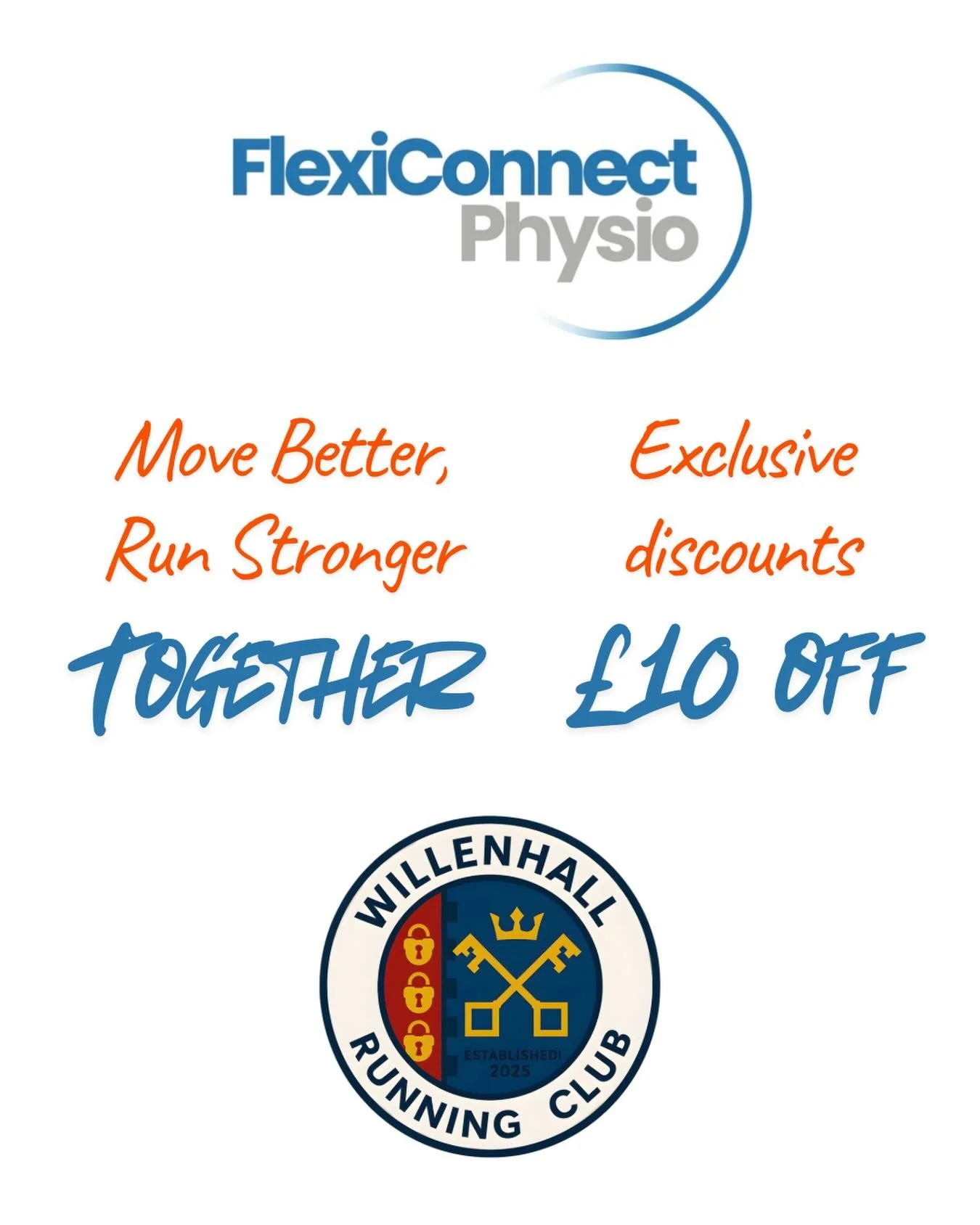 🤝 NEW CLUB PARTNERSHIP ANNOUNCEMENT 🏃&zwj;♂️

We&rsquo;re excited to announce our partnership with Willenhall Running Club!

FlexiConnect Physio will be helping runners stay injury-free, recover effectively, and perform at their best.

As part of t