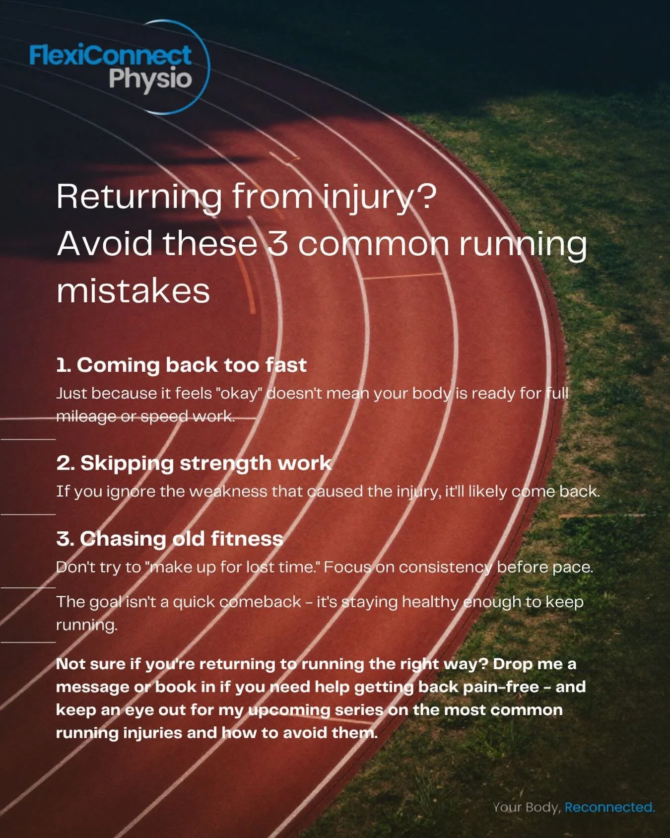 Attention Walsall &amp; Wolverhampton runners&hellip; 🚨this one&rsquo;s for you 🫵🏻

Coming back from injury? Here are 3 common mistakes runners make when returning to training 👀

This post continues our Running Month series as part of our new par