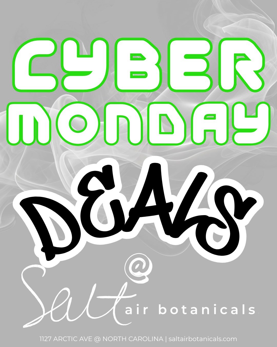 Cyber Monday at Salt is all about convenience. Place your order online and get rewarded at pickup with your stash in a Christmas stocking! 🎅🏾. The more you click, the more you save. link in bio!

📍1127 Arctic Avenue @ North Carolina
⏰10am-8pm

 #a