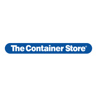 The logo for The Container Store with white text on a blue background.