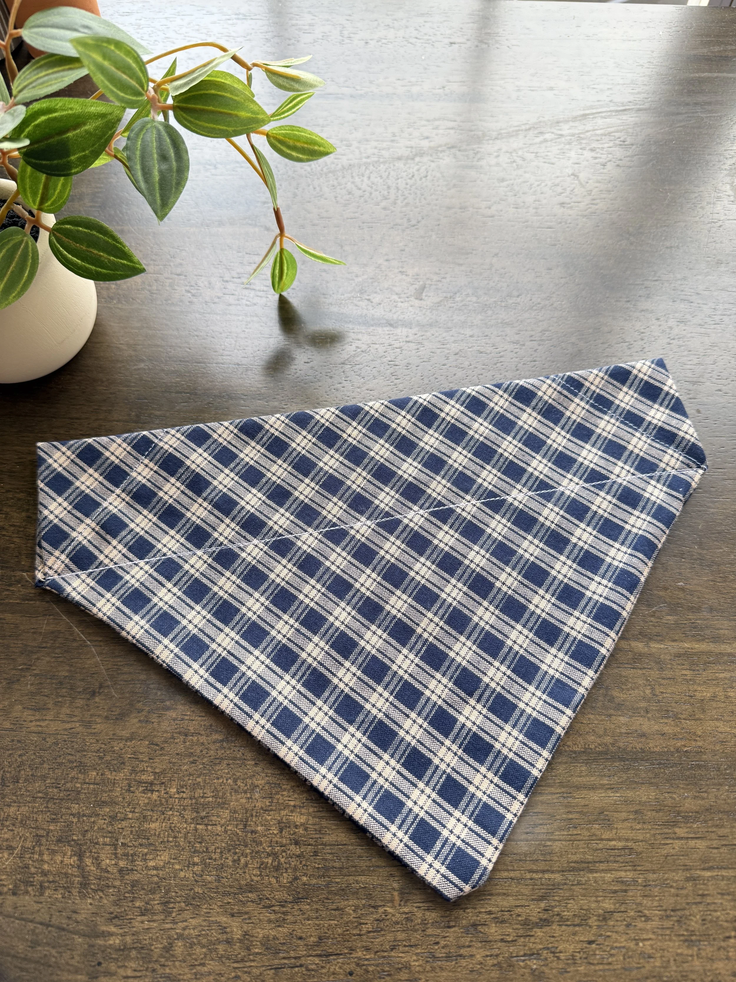 Farmhouse Plaid Bandana - Over the Collar