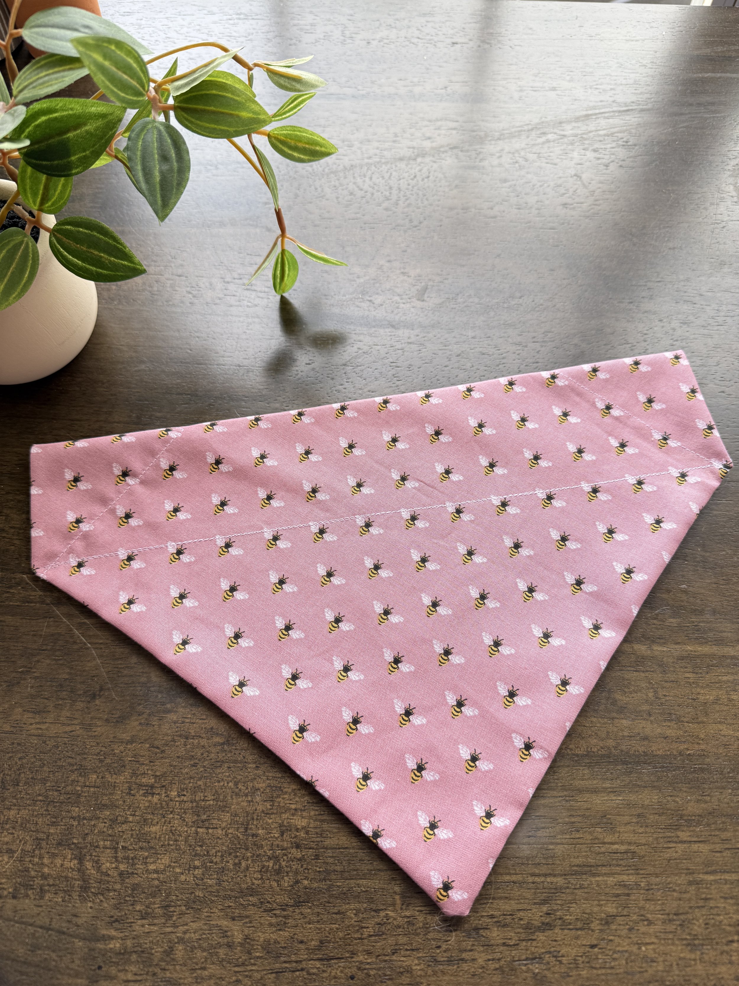 Bee Mine Valentine's Day Bandana - Over the Collar
