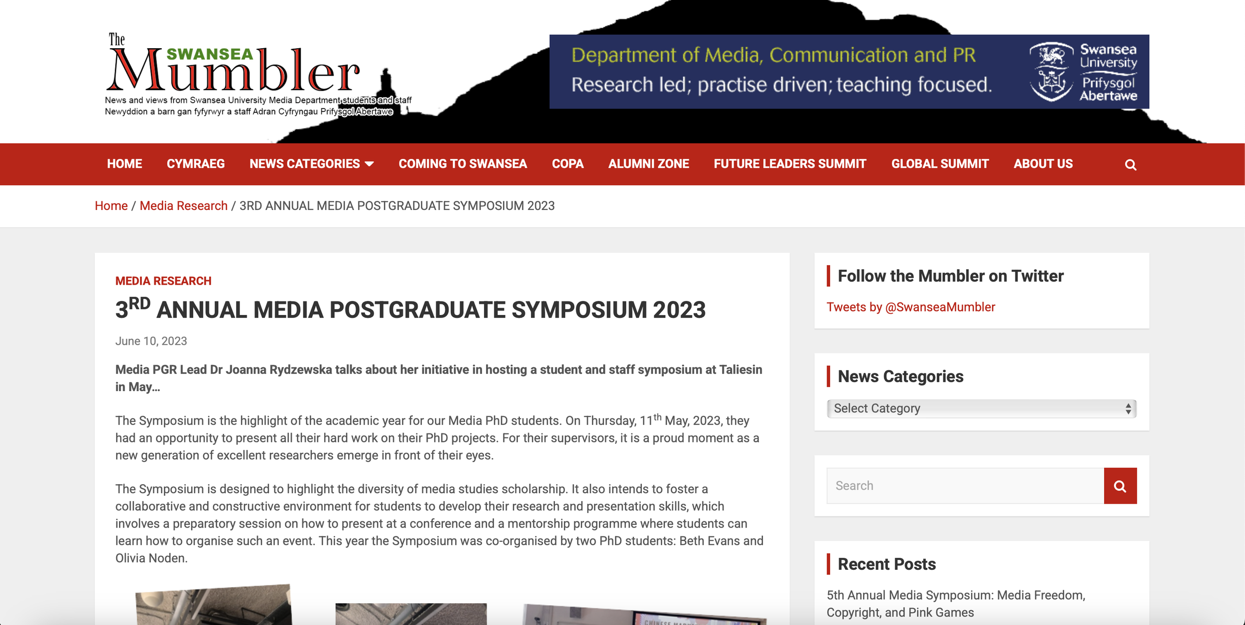 3rd Annual Media Postgraduate Symposium