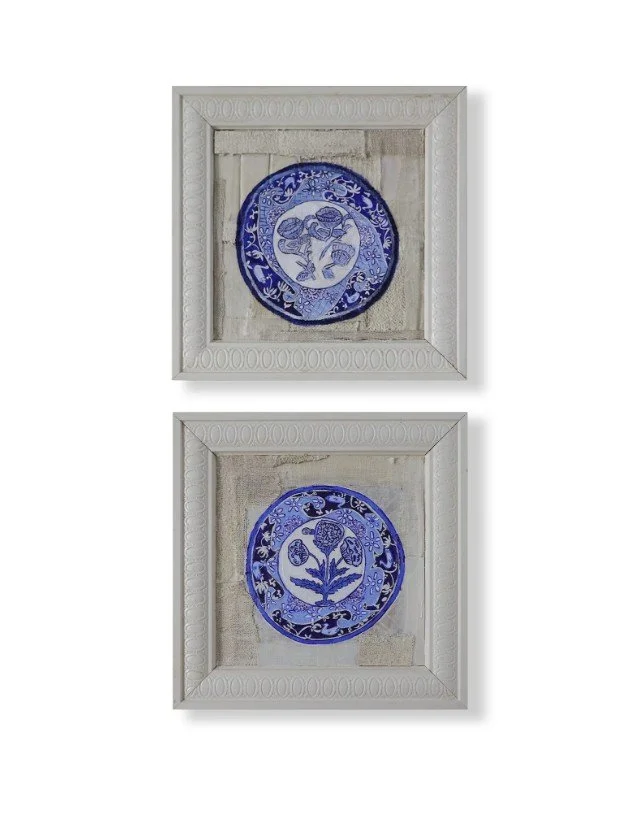 Plate Series Diptych 2 (Florals)