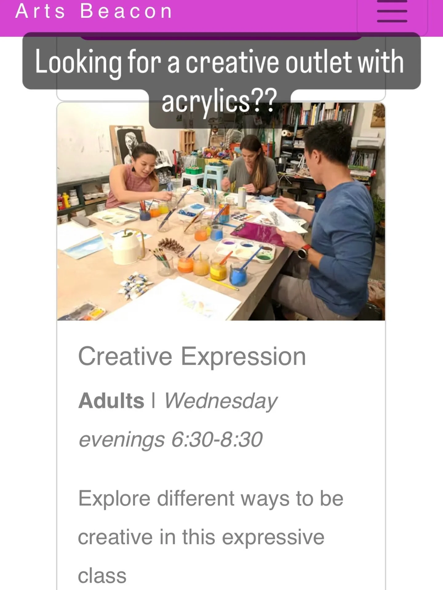 At Arts Beacon in Grant Park, ATL  https://www.artsbeacon.com/classes/