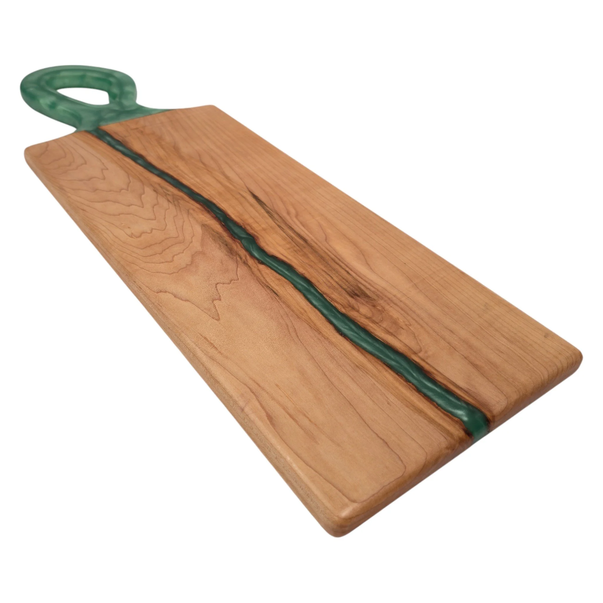 Handcrafted Hanging Charcuterie Board with Epoxy Accents