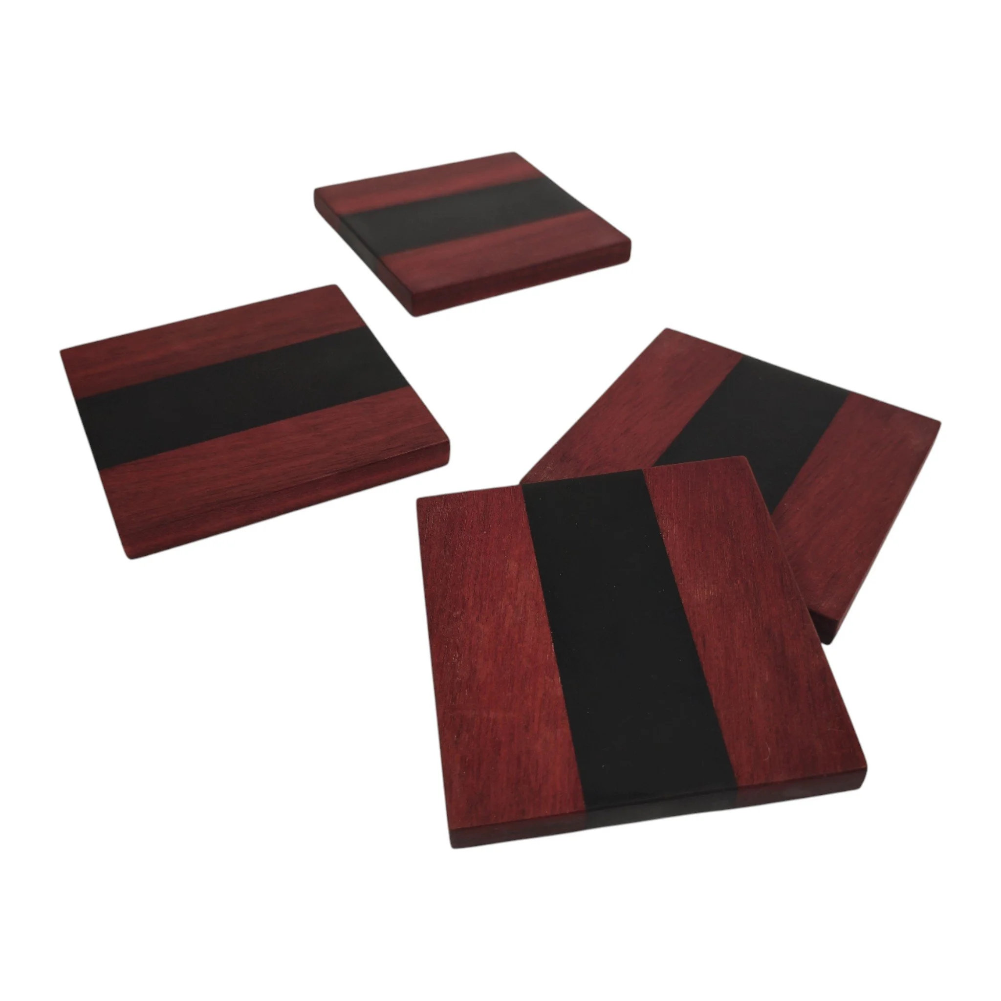 Epoxy Accented Brazilian Cherry Coasters