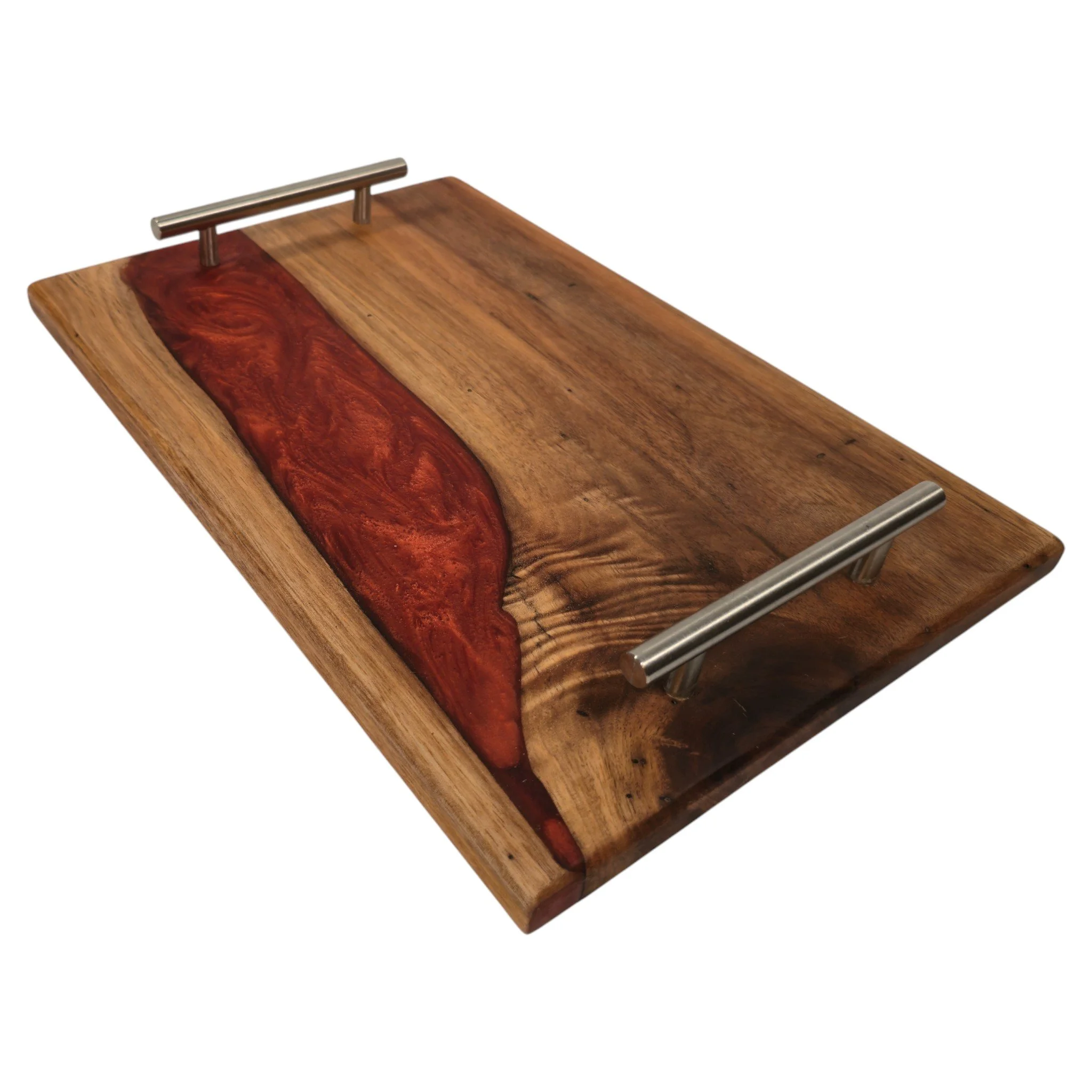 Handcrafted Charcuterie Board with Epoxy Accents