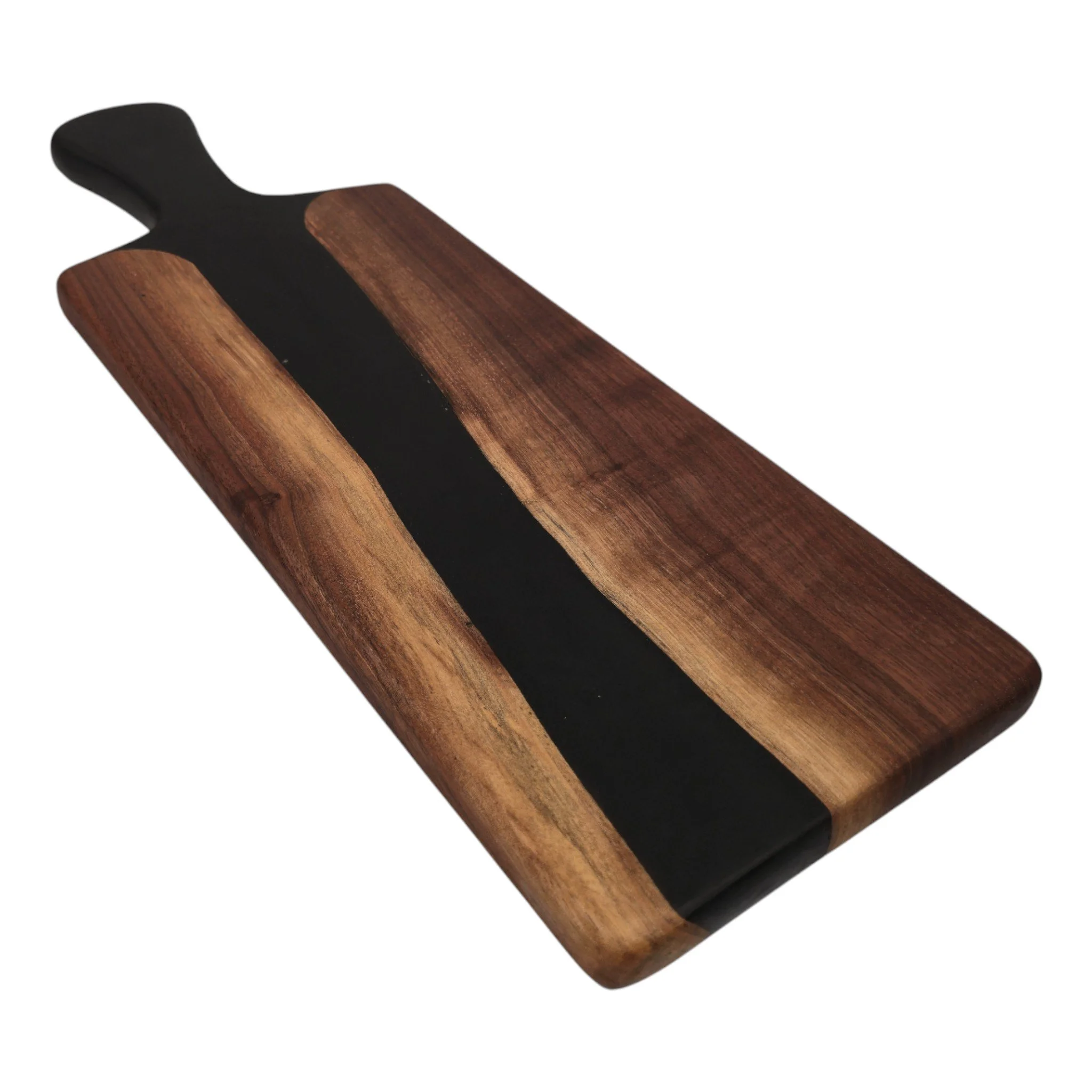 Handcrafted Charcuterie Paddle Board with Epoxy Accents