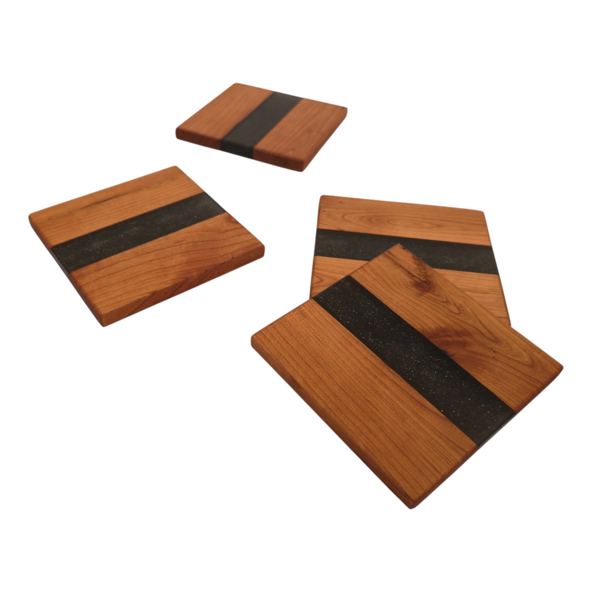 Epoxy Accented Cherry Coasters