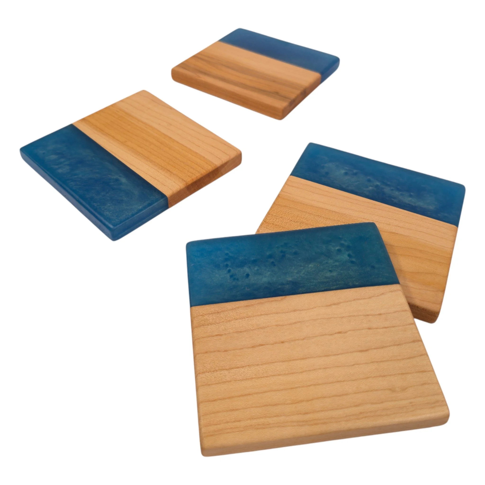 Epoxy Accented Hard Maple Coasters