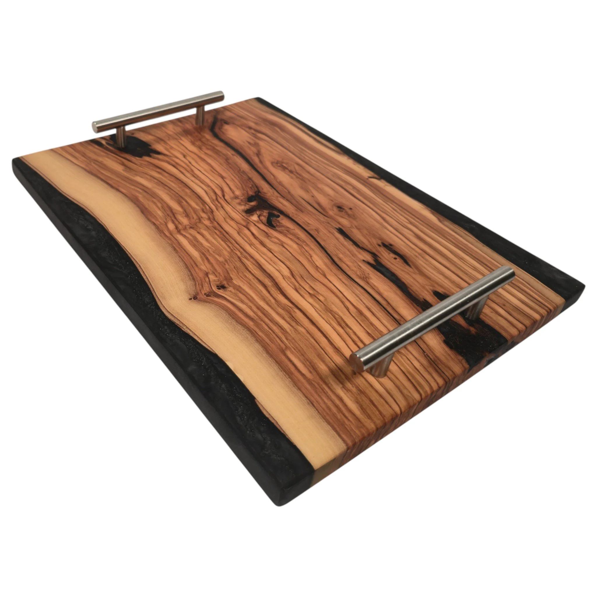 Handcrafted Charcuterie Board with Epoxy Accents