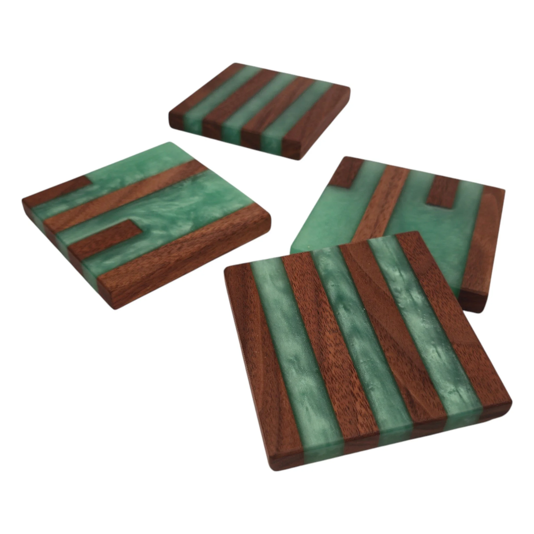 Epoxy Accented Walnut Coasters