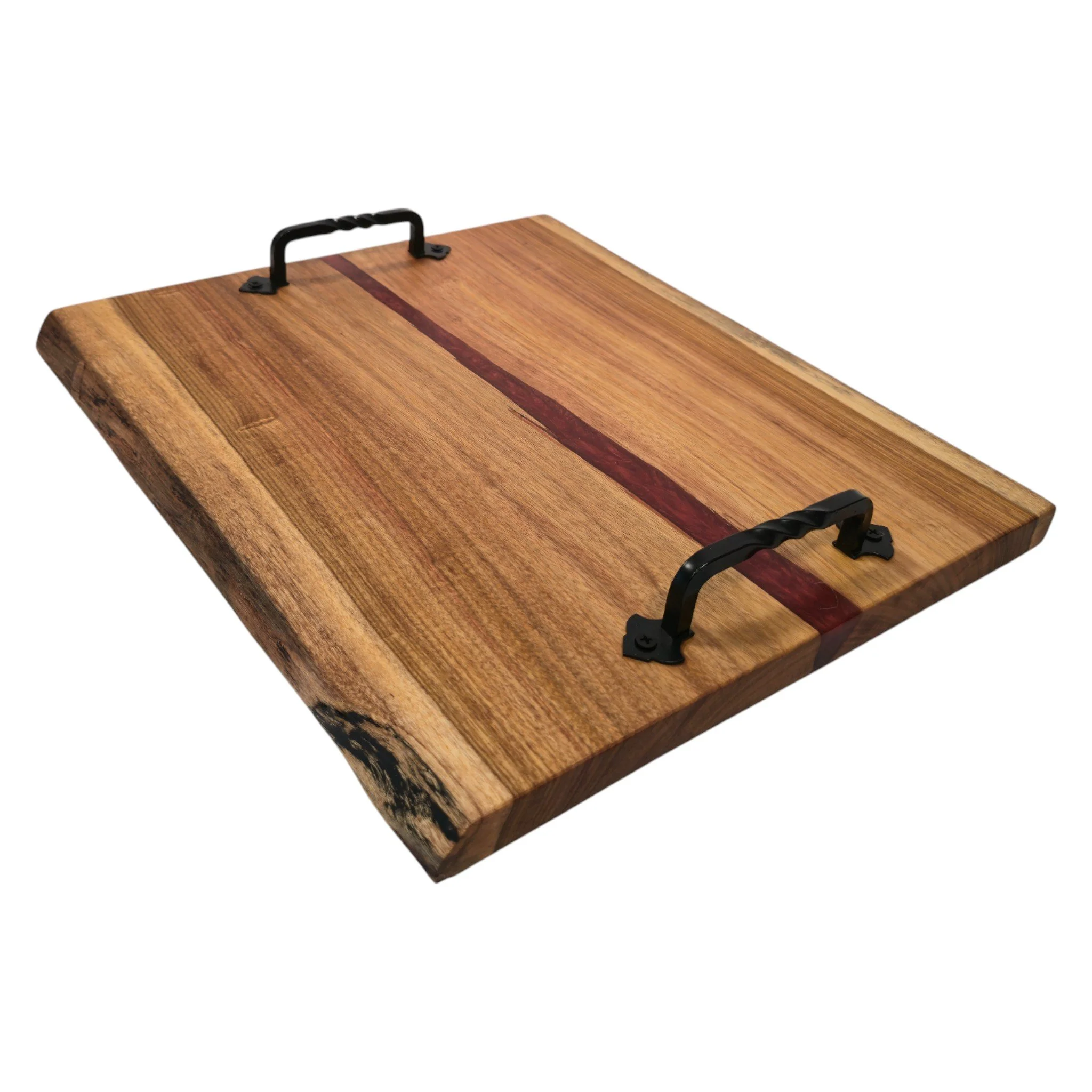 Handcrafted Live Edge Charcuterie Board with Epoxy Accents